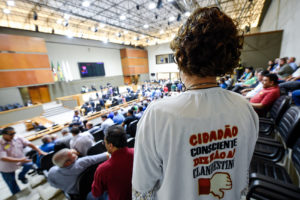 Votação do projeto de lei que regulamenta os aplicativos no transporte de passageiros em Porto Alegre.